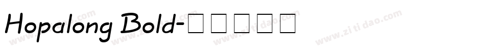 Hopalong Bold字体转换